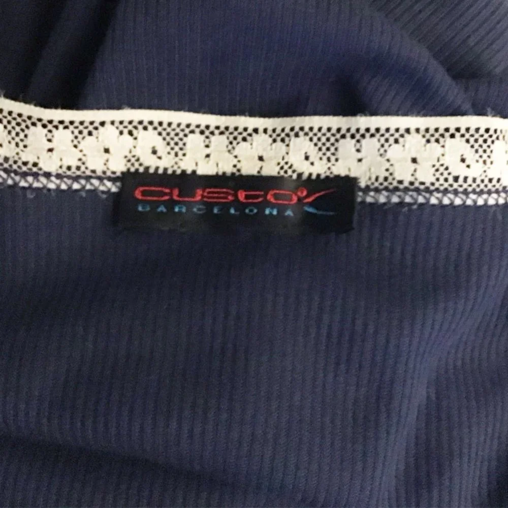 Custo Barcelona Vintage Blue Emblished T Shirt - Picture 10 of 12